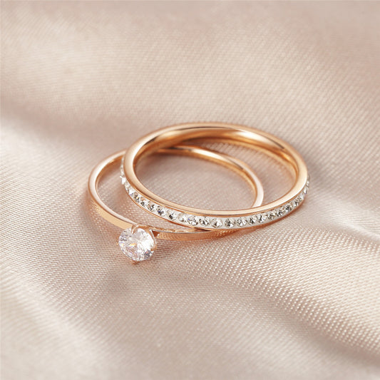 Rose Gold Double Band Ring