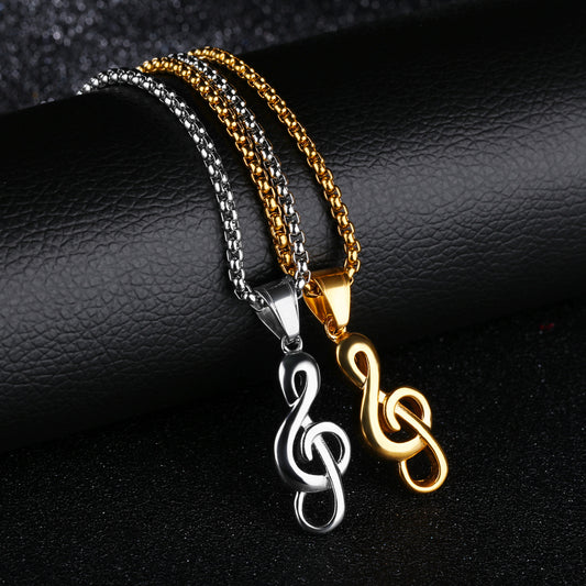 Music symbol necklace