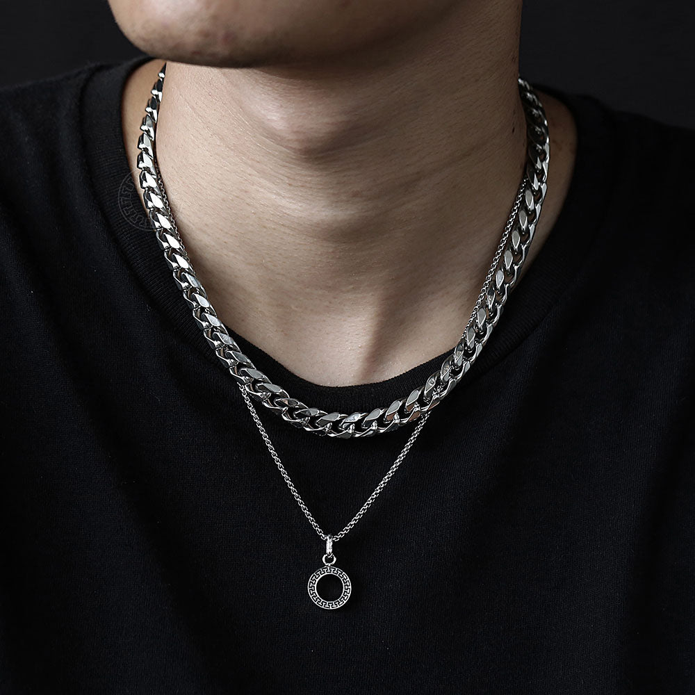 Men's Large Sterling Silver Interlocking Rings Necklace By Lisa Angel |  notonthehighstreet.com