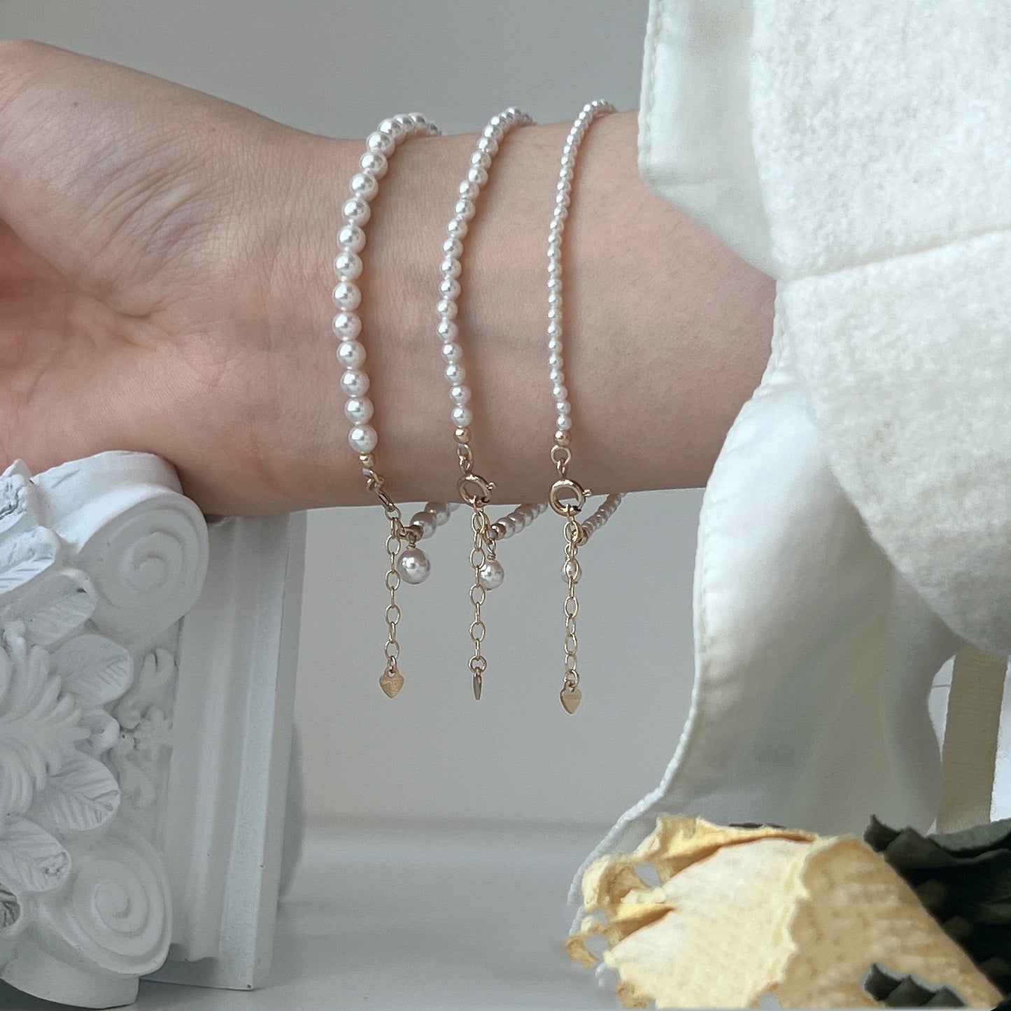 3-Piece Pearl Bracelet