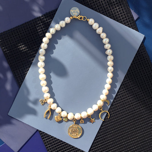 Lucky Charm Pearl Necklace