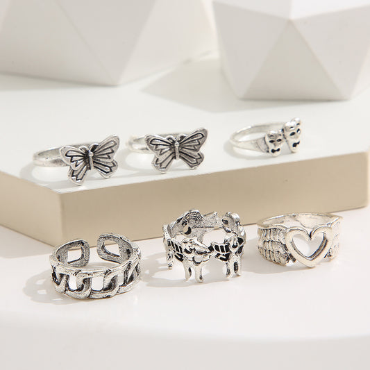 6-Piece Ringset Silver